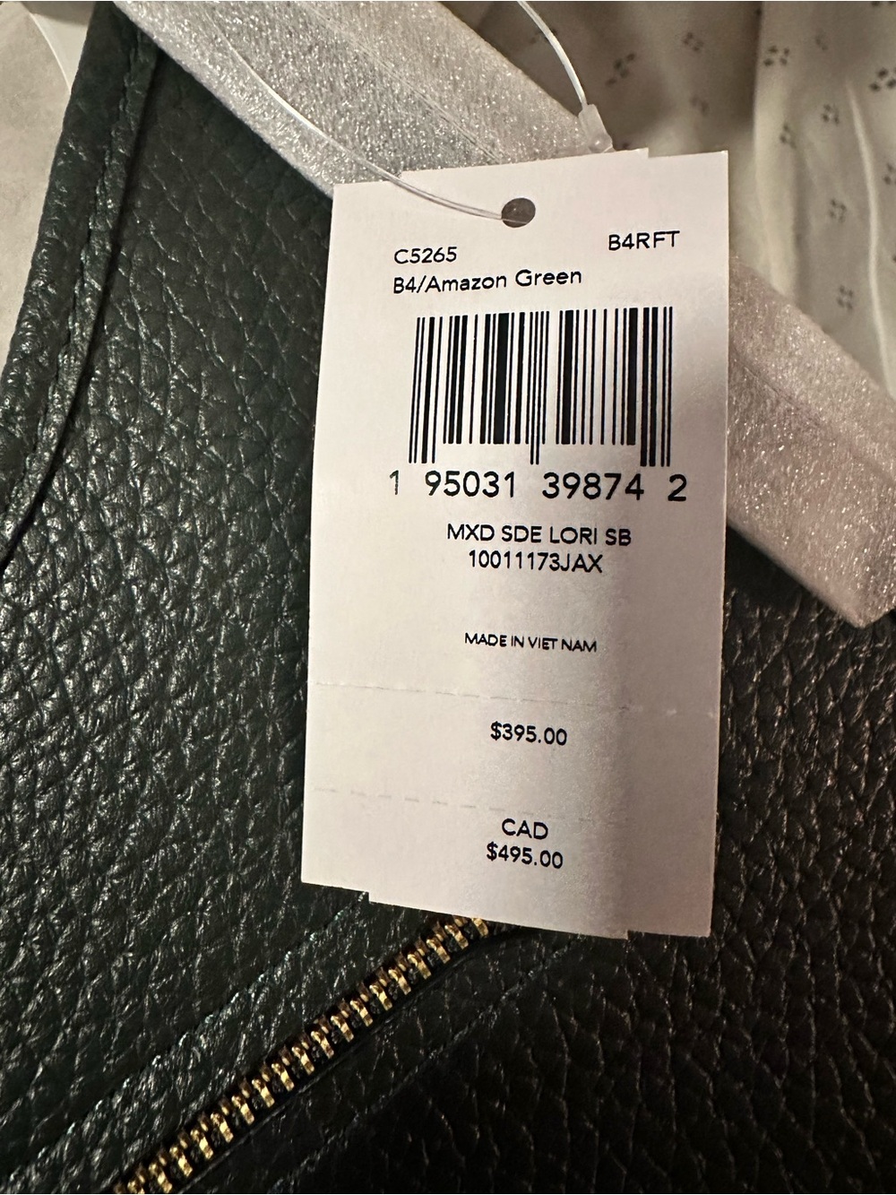Coach Bella/Lori Dark Green Leather Shoulder Bag - Picture 2 of 6